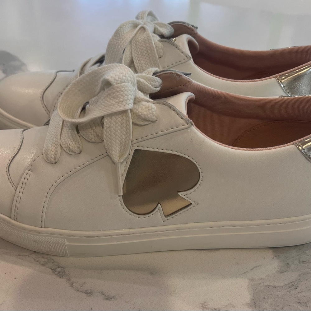 *Like New* *Worn Once* Kate spade White Sneakers